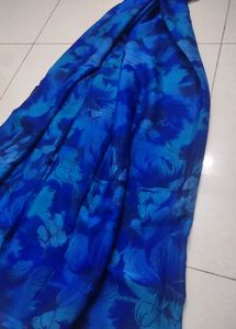Blue Floral Saree - Gently Used