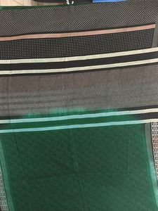Green Saree with Complimentary Blouse Piece