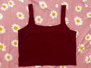 Red Cami Crop Top