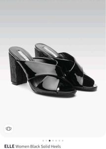 Elle Women Black Solid Heels