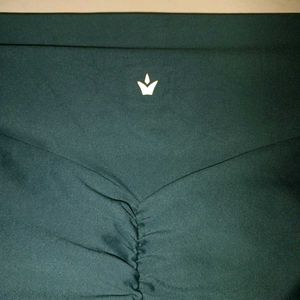 Dark Green V Cut  Leggings
