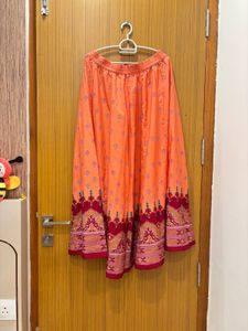 🆕 “Aurelia” peach Ethnic Skirt