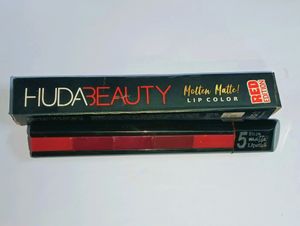 Huda Beauty Molten Matte Lip Colour 5 In 1 Lipstic