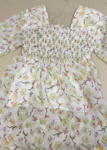 Pink Embroidered Babydoll Top