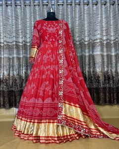 Red Long Traditional Lehenga