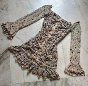 Floral Embroidered Mini Dress