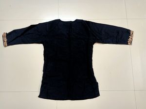 Srishti Black Kurti With Golden Embroidery