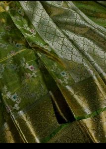 Elegant Green Banarasi Saree