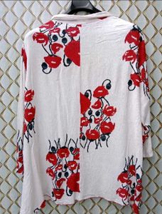 New with tag Korean Cute Sweet Floral Top