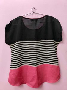 Chic Multicolour Striped Tunic