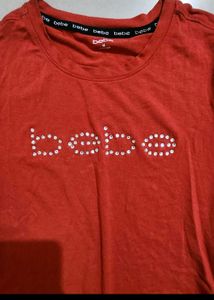 Bebe Red Hot Slim Fit T Shirt