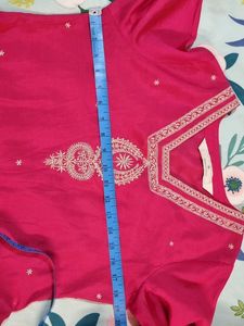 Rani Color Kurta and Pallazo Set