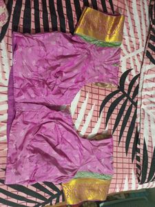 Pink Sari Border Silk Blouse