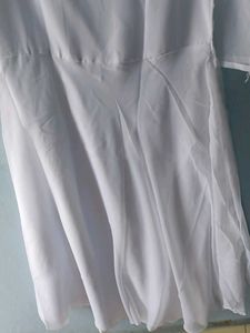Full White Anarkali