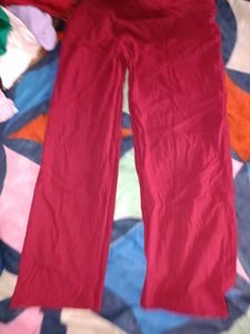 Maroon Jumpsuit with Shrug &amp; Belt ❣️✨