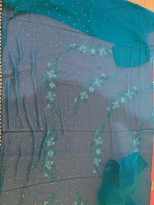 Sky blue (Firozi) Colour Georgette Designer Saree