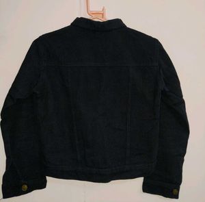 Black Denim Cropped Jacket