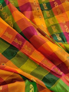 Elegant Checked Saree