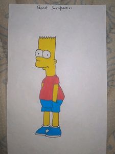 Simpsons Characters Drawing With Sketch Pen