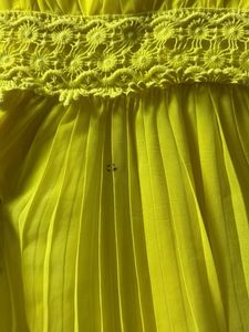 Yellow midi dress