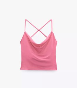 ZARA Strappy Pink Top Small Size
