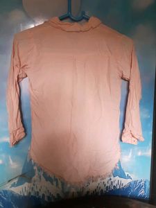 Peach Streachable Cotton Shirt