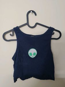 Alien Graphic Tank Ribbed Top