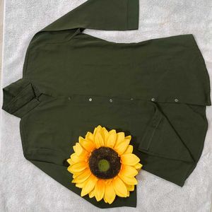 Olive Green Button-Down Shirt That You Want🤗