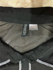 H&amp;M Black Sheer Top