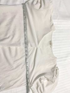 Classic White V Neck Patterned Top