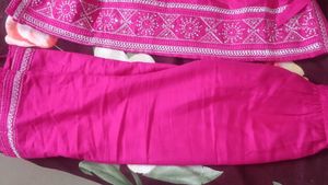 Pink Kurti With Plazzo Set