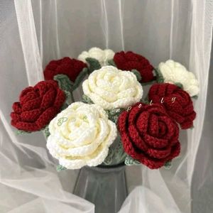 Crochet Rose Bouquet - Handmade set of 5