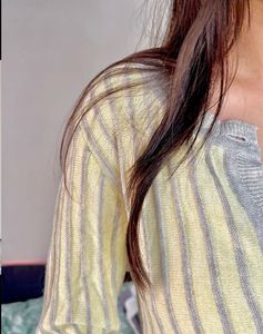 Striped Knit Cardigan