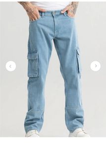Light Blue Cargo Jeans