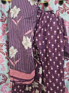 Floral Print Kurta Pillzo Set With Dupatta