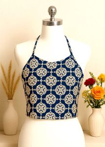 Imported Patterned Halter neck Top