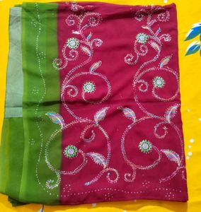 Women Beautiful Maroon Sareewith Blouse