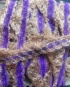 Goldan Lace With Purple Colour