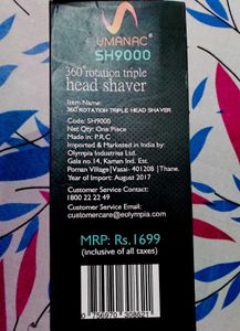 360° Rotation Triple-Head Shaver