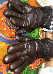 Leather Full Finger Gloves For Men