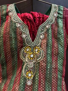 Elegant Embellished Anarkali Suit