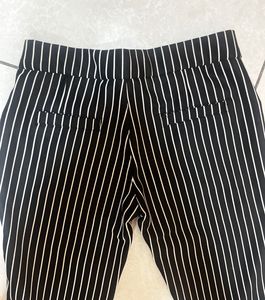 Striped Black &amp; White Pants