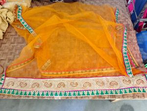 Red Embroidered Lehenga Set