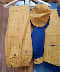 🇳🇿💫🔥Boys&#39; Yellow Checkered Outfit