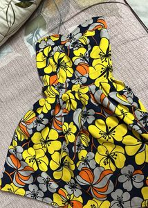 Floral Print Tune Dress With Now On Back
