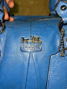Coach Blue Leather Satchel