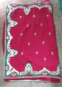 Red Heavy Ethnic Saree