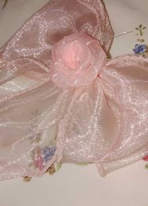 Pink Organza Hair Bow