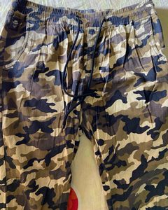 Army Print Trousers For Women
