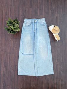 Light Wash Wide Leg Jeans